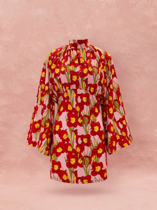 TURTLENECK MINI DRESS - NARCISSUS PINK