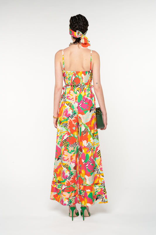 WIDE-LEG PANTS - PSYCHEDELIA GREEN