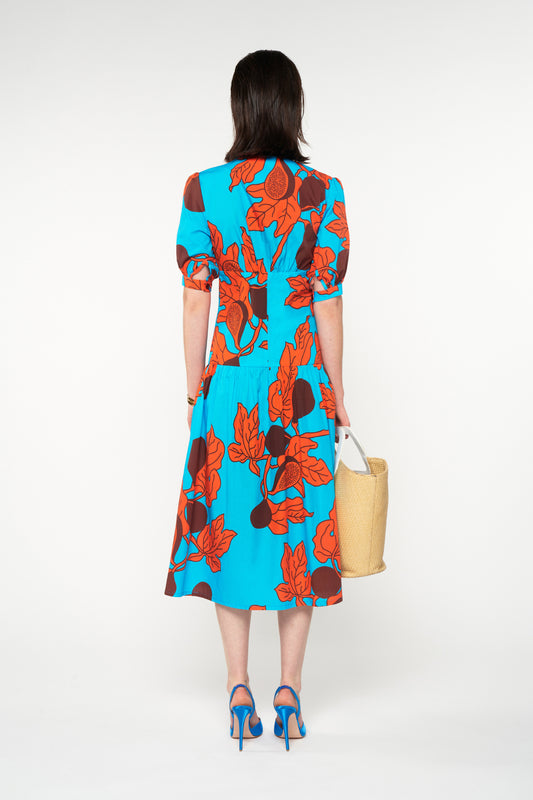 FITTED-WAIST MIDI SHIRTDRESS - FIGS