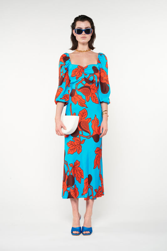 SWEETHEART MIDI DRESS - FIGS