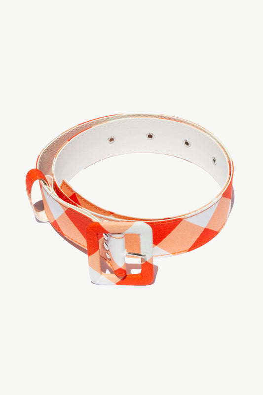 BELT - GINGHAM RED