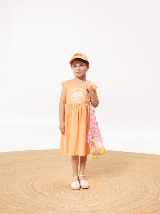 KIDS SLEEVELESS DRESS KENTIMA PEACH