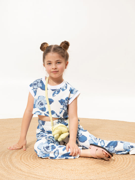 KIDS CROPPED SWEATER KENTIMA BLUE