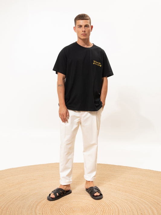 PLEATED JEANS DENIM WHITE
