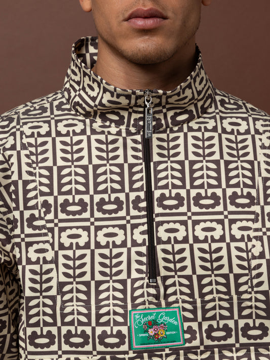ZIP-UP BLOUSE - FOLK FLORAL