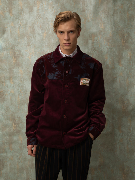 OVERSIZED SHIRT JACKET - BURGUNDY