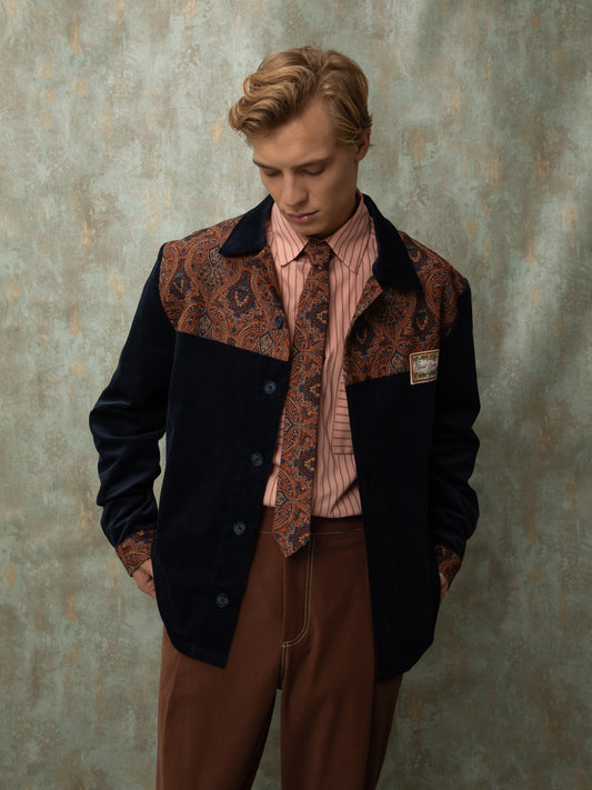 OVERSIZED SHIRT JACKET - DARK BLUE