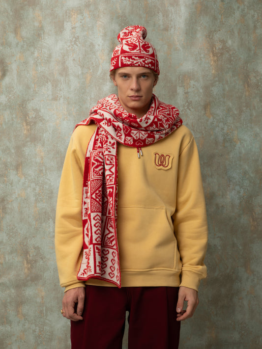 JACQUARD KNIT BEANIE