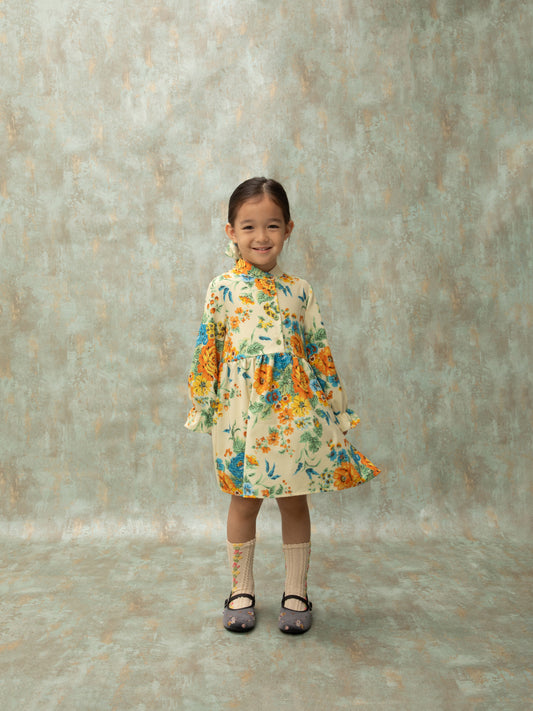 MAO COLLAR DRESS - TAPETSARIA CREAM