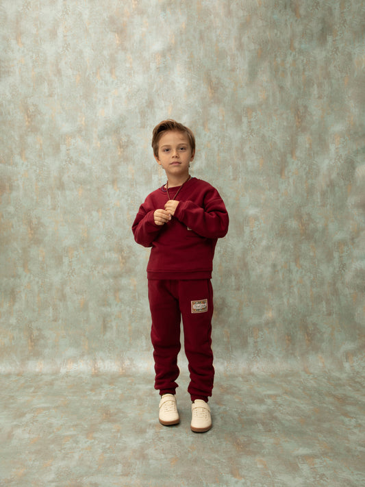 TRACK PANTS - BURGUNDY