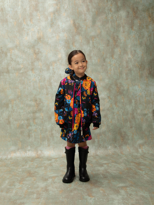 FUTTER BOMBER JACKET - TAPETSARIA BLACK