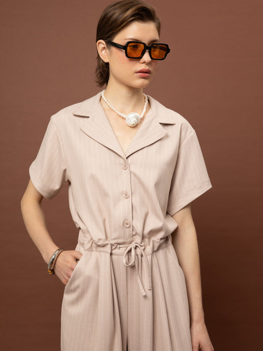 LOOSE JUMPSUIT - DUSTY PINK