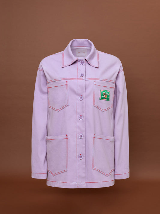 DENIM SHIRT JACKET - LILAC