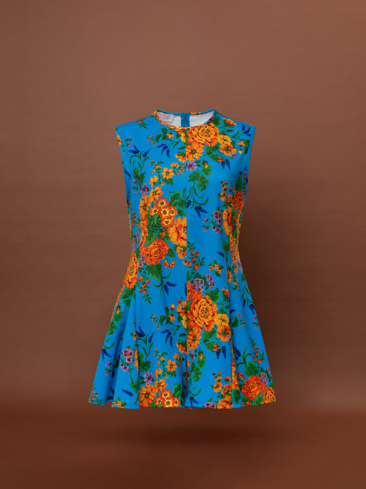 FLARED FUTTER PLAYSUIT - TAPETSARIA AQUA