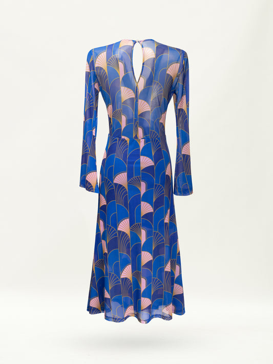 TULLE MIDI DRESS VITRO INDIGO