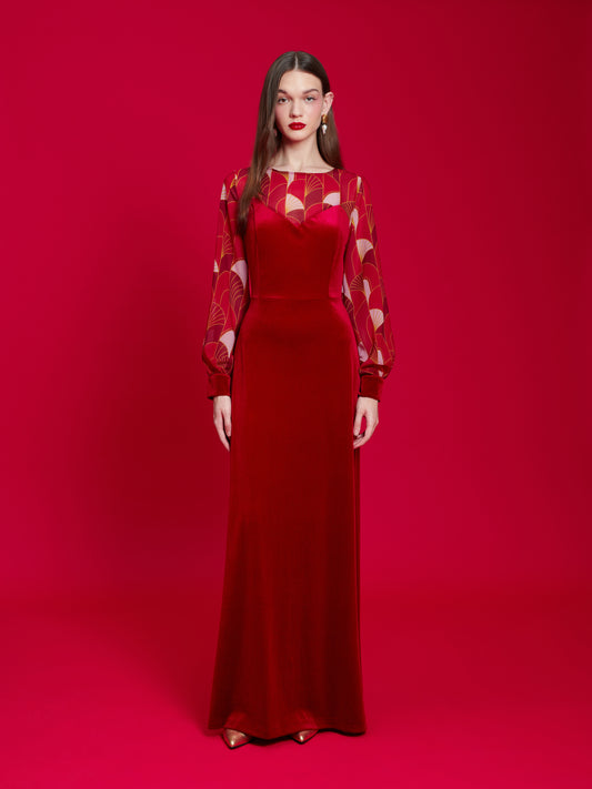 VELVET GOWN RED/VITRO
