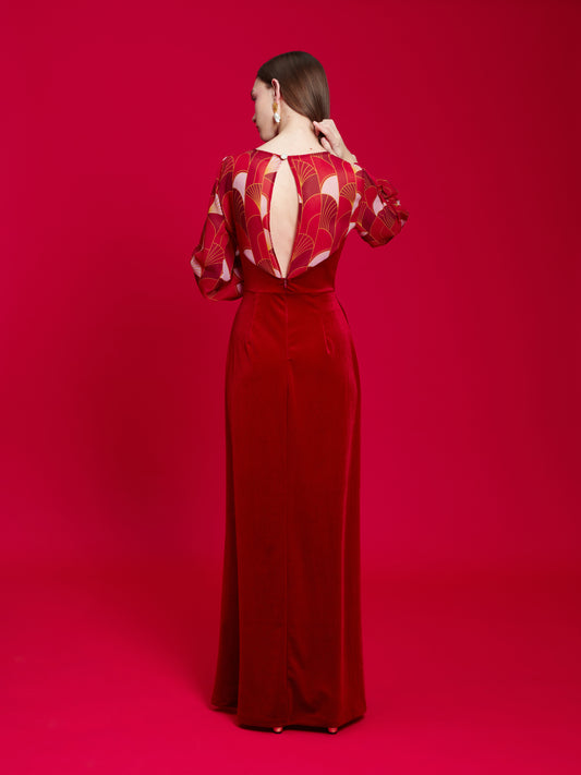 VELVET GOWN RED/VITRO