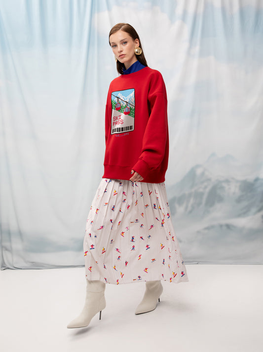 PLEATED MAXI SKIRT SKIERS