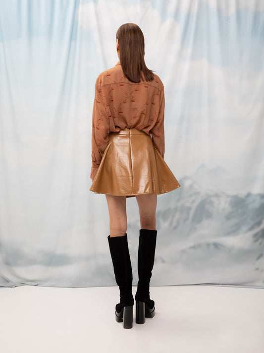 LONG-SLEEVE CHIFON SHIRT TELEFERIQUE