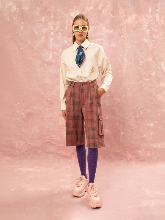 CARGO VERMUDA SHORTS - CHECKED FUCHSIA