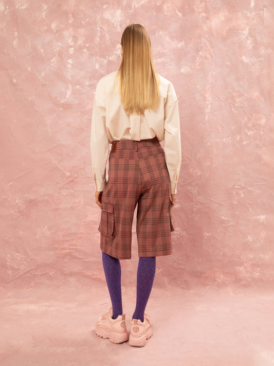 CARGO VERMUDA SHORTS - CHECKED FUCHSIA