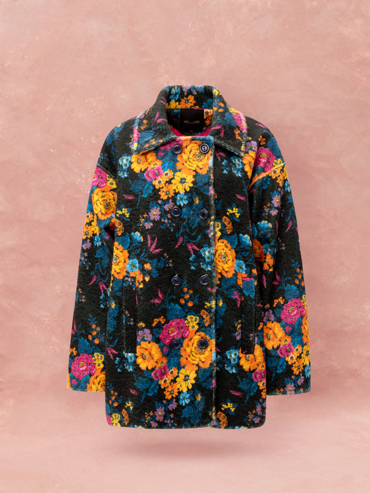 MIDI OVERCOAT - TAPETSARIA BLACK