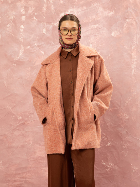 MIDI OVERCOAT - COGNAC