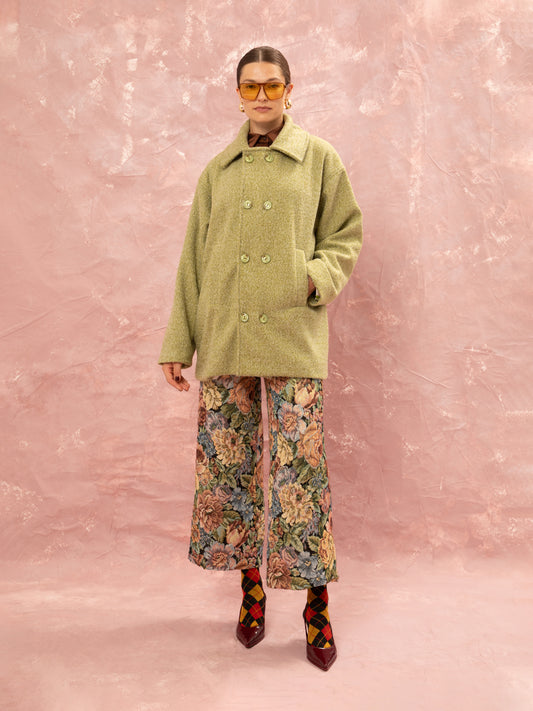 MIDI OVERCOAT - LIME