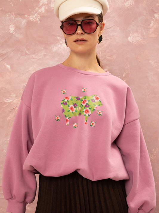 CROPPED FUTTER SWEATER - PINK