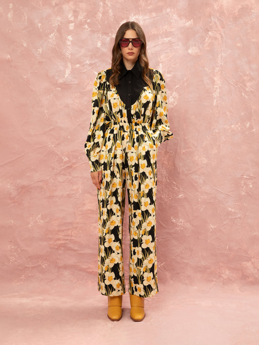 OVERSIZED SHIRT - NARCISSUS BLACK