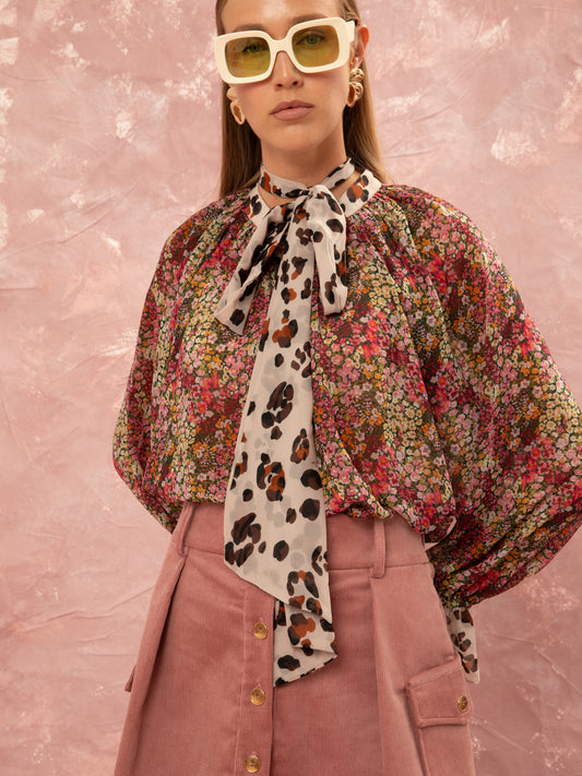 LONG SLEEVE CHIFFON BLOUSE - LIBERTY FLORAL