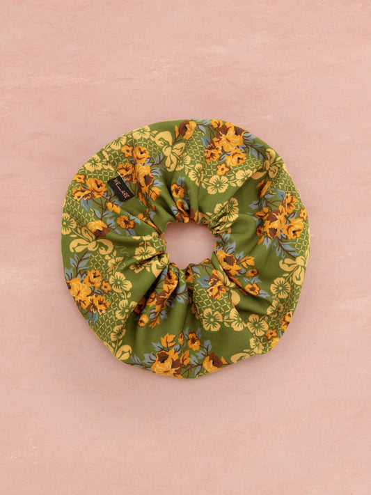 SCRUNCHIE - LACE BOUQUET LIME
