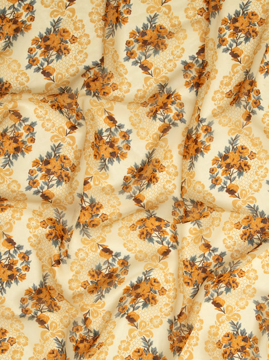 CHIFFON SCARF - LACE BOUQUET CREAM