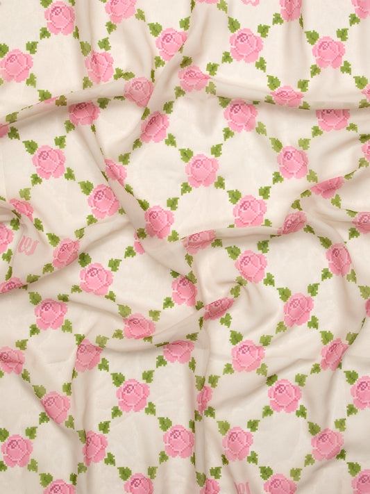 CHIFFON SCARF - ROSES