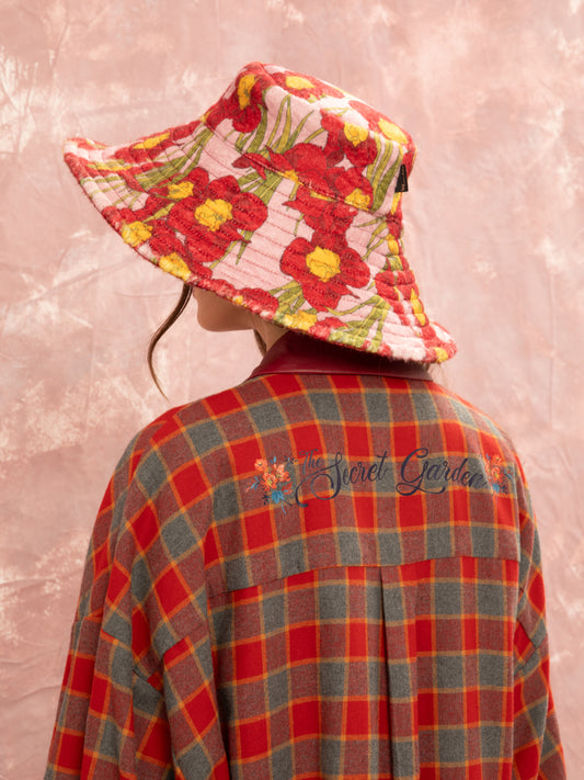 OVERSIZED BUCKET HAT - NARCISSUS PINK
