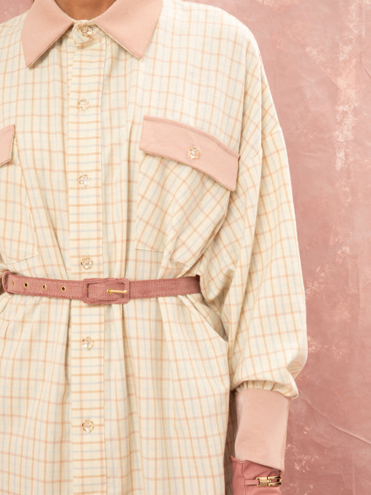 CORDUROY BELT - PINK
