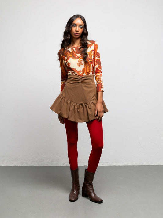 BROOKE SKIRT - CAMEL