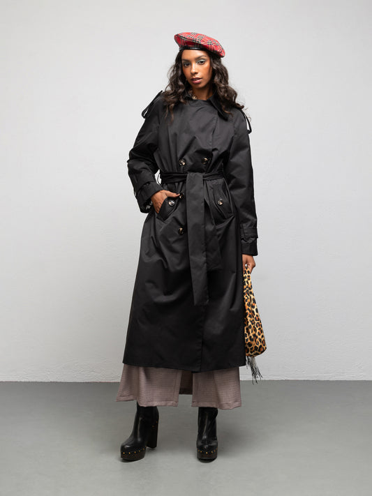 ANTONIO TRENCH COAT - BLACK