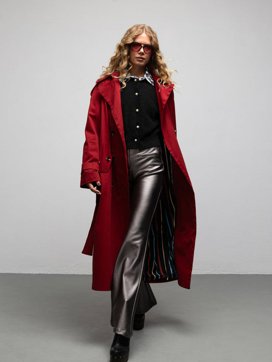 ANTONIO TRENCH COAT - RED
