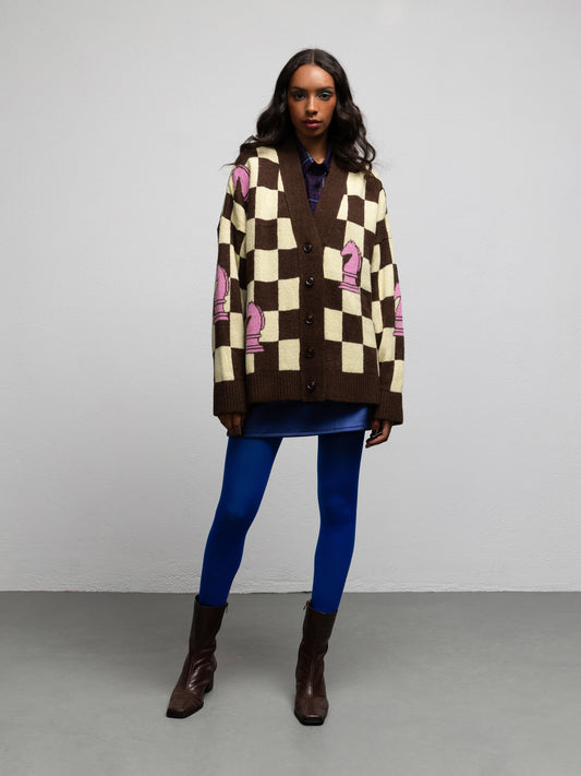 PALOMA KNIT CARDIGAN - CHESS YELLOW