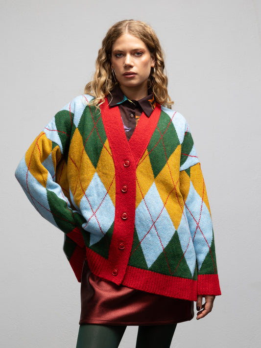 PALOMA KNIT CARDIGAN - DIAMOND GREEN