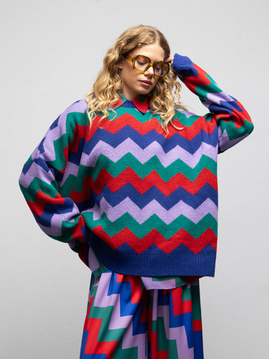 WARHOL KNIT SWEATER - ZIGZAG