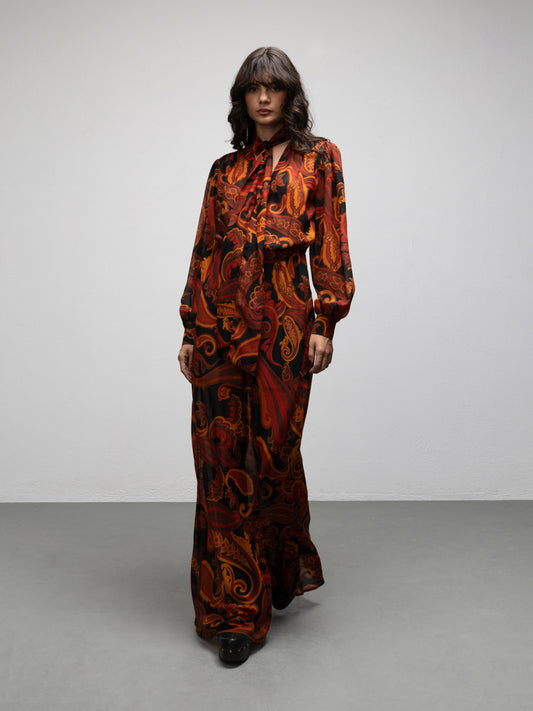 MERCER DRESS - PAISLEY BLACK