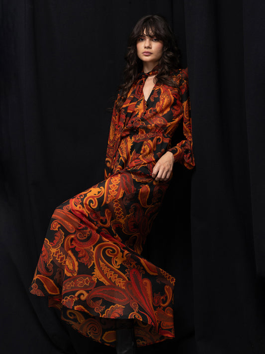 MERCER DRESS - PAISLEY BLACK