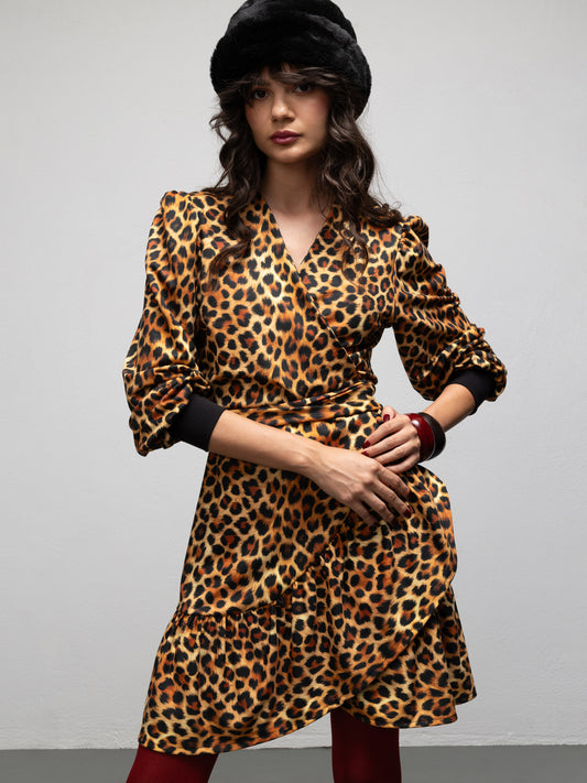 TWIGGY DRESS - LEOPARD