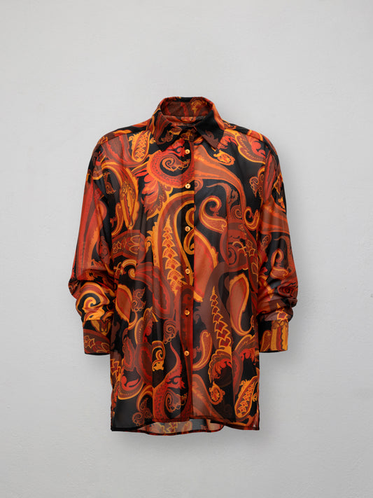 FREDDIE SHIRT - PAISLEY BLACK