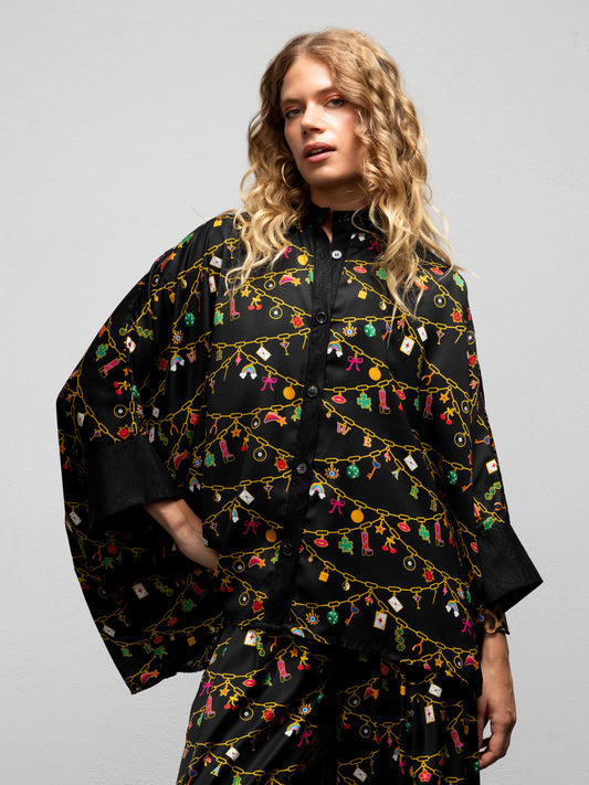 PEARL KAFTAN SHIRT - LUCKY CHARMS