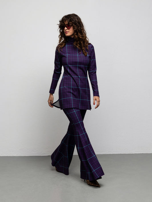 BETTE BLOUSE - CHECK PURPLE
