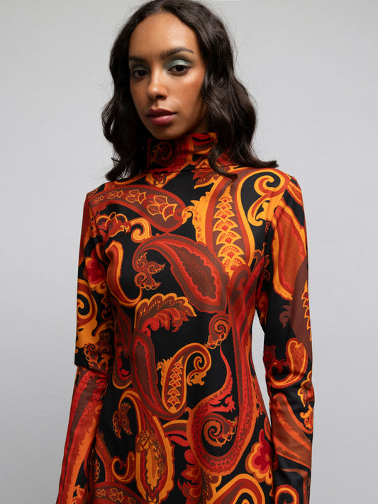 BETTE BLOUSE - PAISLEY BLACK