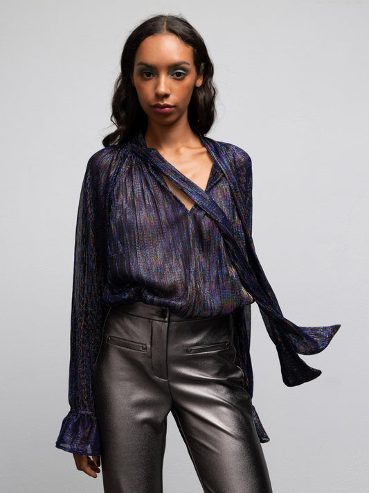 FRAN BLOUSE - IRIDESCENT PURPLE